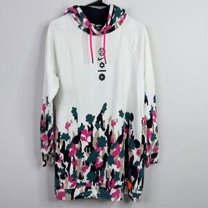 Nike Sweatshirt Dress Womens‎ M Floral Graphic Hoodie Athleisure Sports Workout